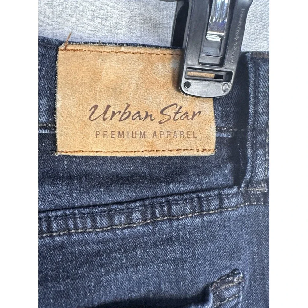 Urban Star Premium Jeans Tall Mens 36x34 Dark Blue Straight Leg Stretch Denim